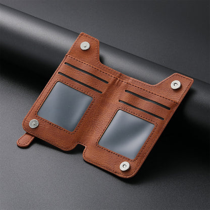 2 Pcs Green Multifunction Stick-On Phone Wallet - PU Leather Card Holder with Zipper & Flip Cover Tristar Online
