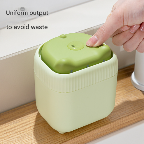 2 Pcs ( Green + Yellow ) Cute Cat Press-to-Dispense Soap Pump & Sponge Caddy for Kitchen Sink Tristar Online