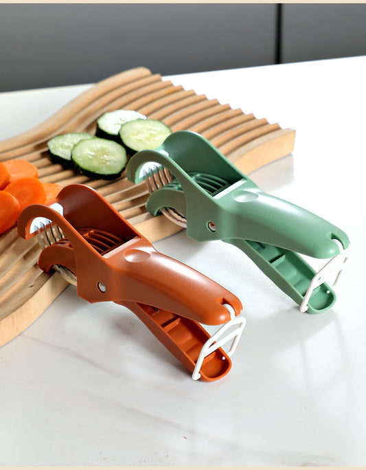 2 pcs (Orange+Green) 5-Blade Fruit & Vegetable Slicer for Crinkle Cuts - Kitchen Gadget Tristar Online