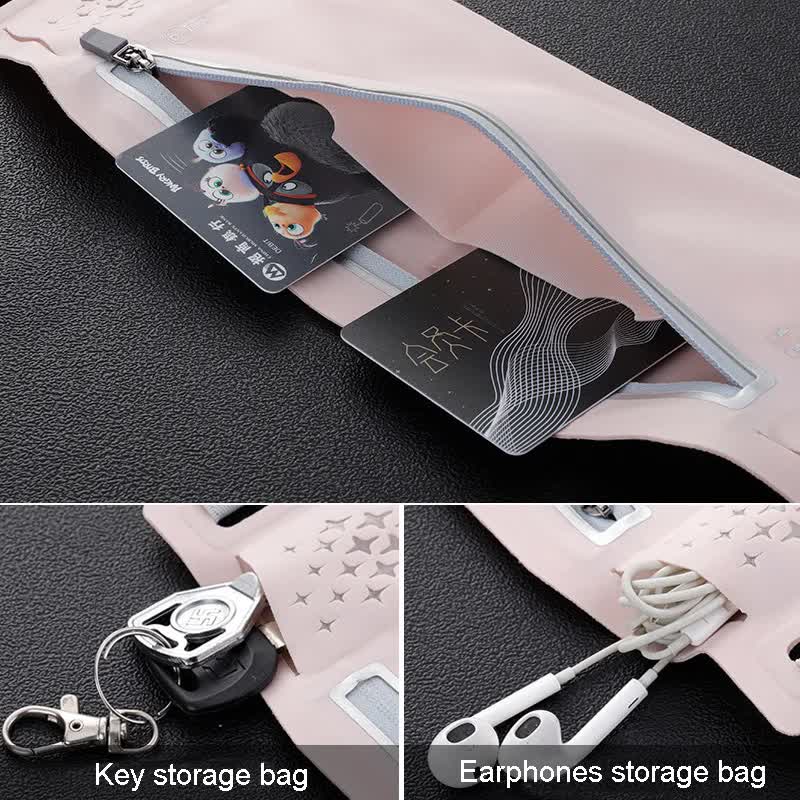 2 Pcs Orange Lightweight Women's Running Waist Bag - Splash-Proof Fitness Belt with Stretchable Phone Storage Tristar Online