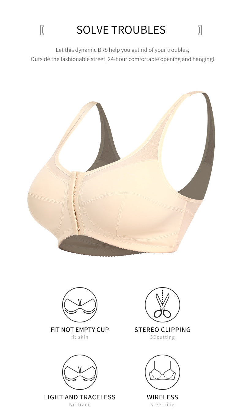 2 Pcs Size 5XL Women's Wireless Large-Cup Lace Bra with Front Clasp - Comfortable, Breathable, Black Tristar Online