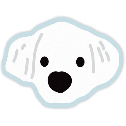 2 Pcs Style 8 White and Blue Puppy pattern Cartoon Pet Feeding Mat for Cats & Dogs - Absorbent Diatom Mud Splash-Proof Mat, Easy to Clean Tristar Online