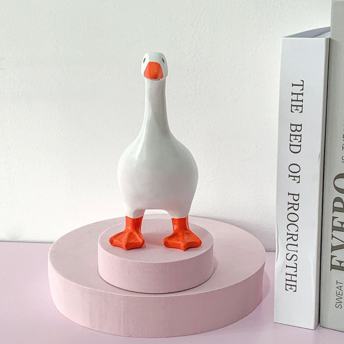 2 Pcs White and Yellow Whimsical Magnetic Goose Figurine - Novelty Key Holder & Desk Organizer Tristar Online