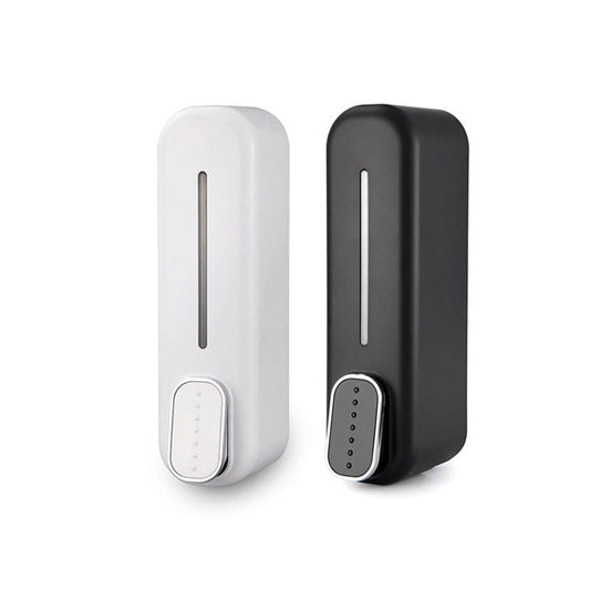 2 Pcs (White + Black) Modern Wall-Mounted Press Soap Dispenser - 300ml Refillable Pump for Bathroom & Kitchen Tristar Online