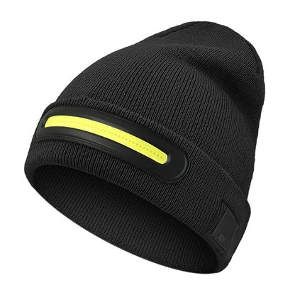 Rechargeable LED Headlamp Wide Beam Warm Knitted Beanie Hat Tristar Online