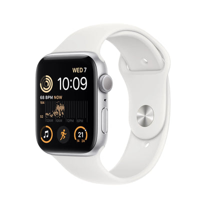 Apple Watch SE (2nd Gen) 44mm Silver Aluminium Case with Silver Sport Band - GPS (Refurbished Grade-B)