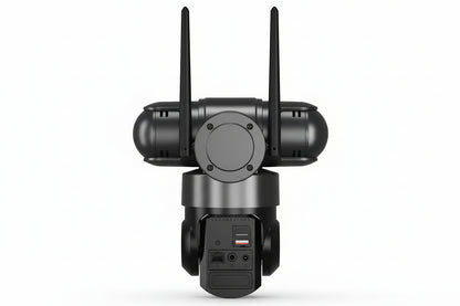 15MP WiFi PTZ Outdoor Security Camera – Triple Lens, 3-Screen View, 10X Zoom, Human Detection, IP Cam Pristine - Refurbished