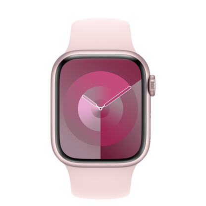 Apple Watch Series 9 41mm GPS + Cellular Pink Aluminium Case with Light Pink Sport Band Pristine - Refurbished Apple