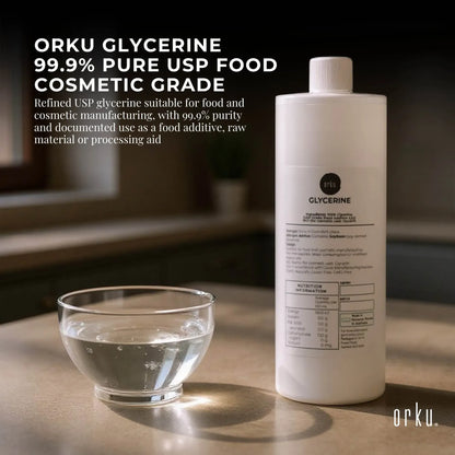 Orku 250mL Glycerine 99.9% Pure USP Food Cosmetic Grade - Vegetable Glycerol