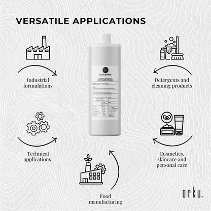 Orku 250mL Glycerine 99.9% Pure USP Food Cosmetic Grade - Vegetable Glycerol