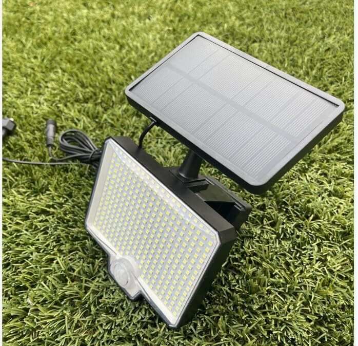 294 LED Solar Light Motion Sensor 6500K Black Outdoor Security Wall Flood Lamp Tristar Online