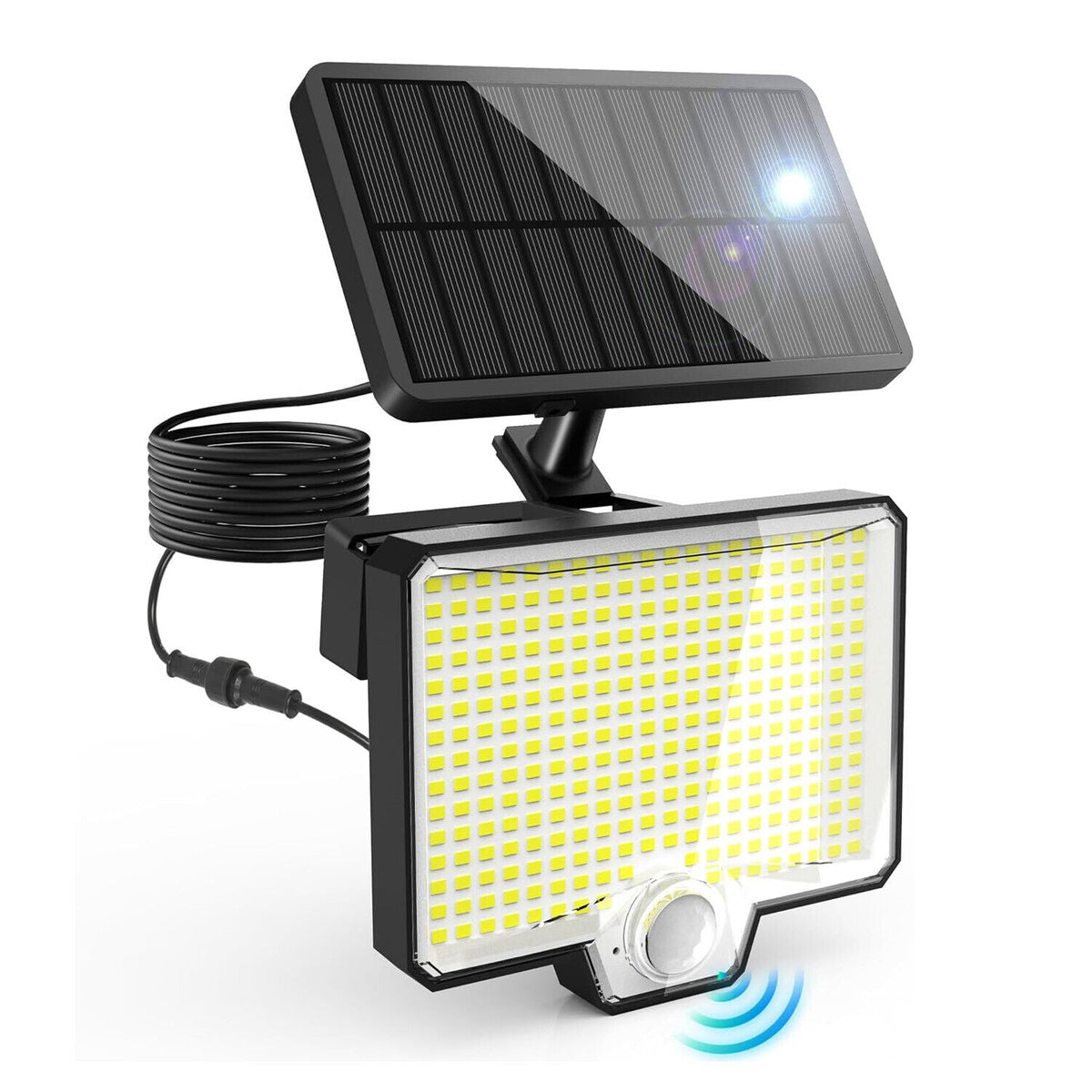 294 LED Solar Light Motion Sensor 6500K Black Outdoor Security Wall Flood Lamp Tristar Online