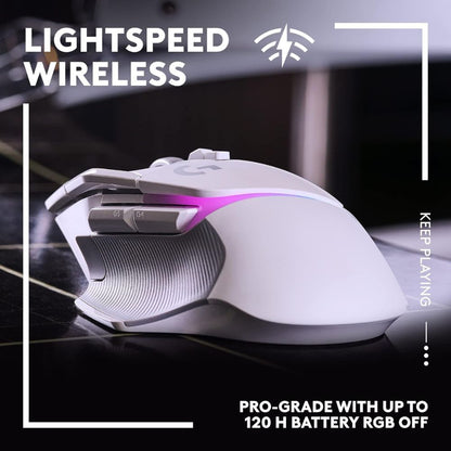Logitech G502 X Lightspeed Wireless Gaming Mouse (White, 910-006228) Logitech