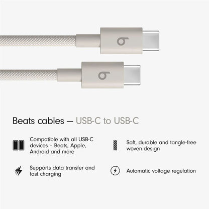 Beats USB-C to USB-C 60W Woven Cable 1.5m MDGD4 - Surge Stone Beats