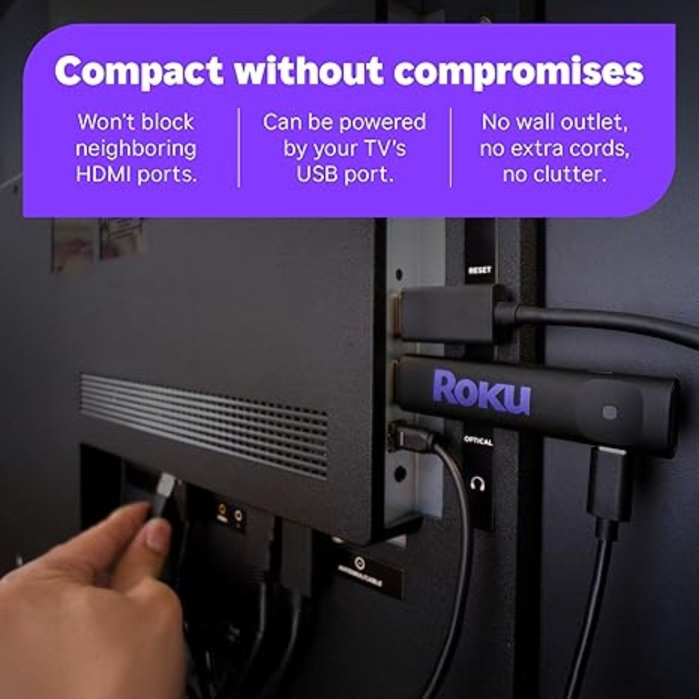 Roku Streaming Stick HD 2025 — HD Streaming Device for TV with Roku Voice Remote Roku