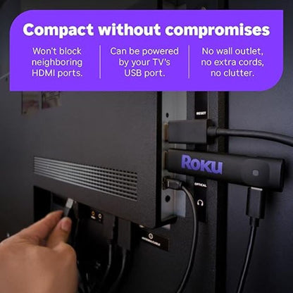 Roku Streaming Stick HD 2025 — HD Streaming Device for TV with Roku Voice Remote Roku
