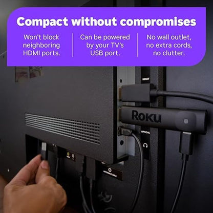Roku Streaming Stick Plus 2025 – 4K & HDR Roku Streaming Device for TV with Voice Remote Tristar Online