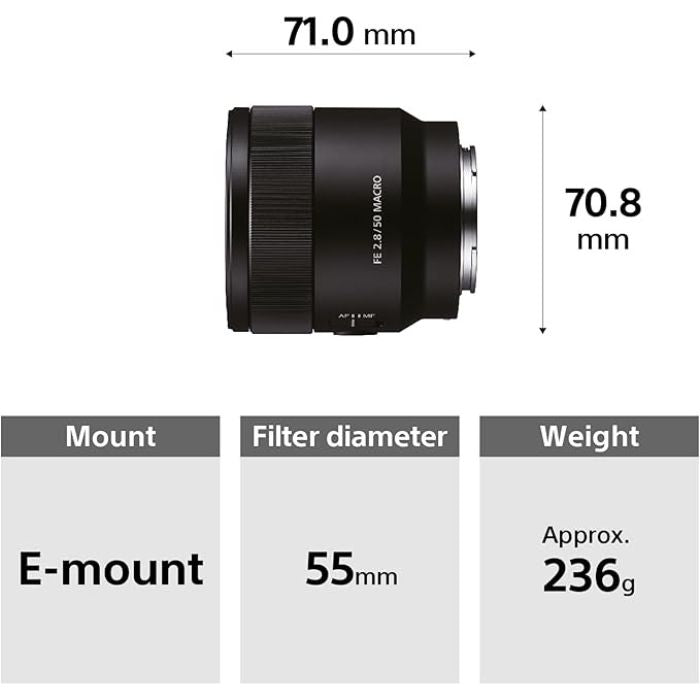 Sony FE 50mm F2.8 Macro Lens - SEL50M28 SONY