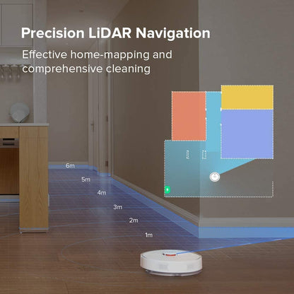 Roborock S6 Pure Robot Vacuum Cleaner and Mop - White Roborock