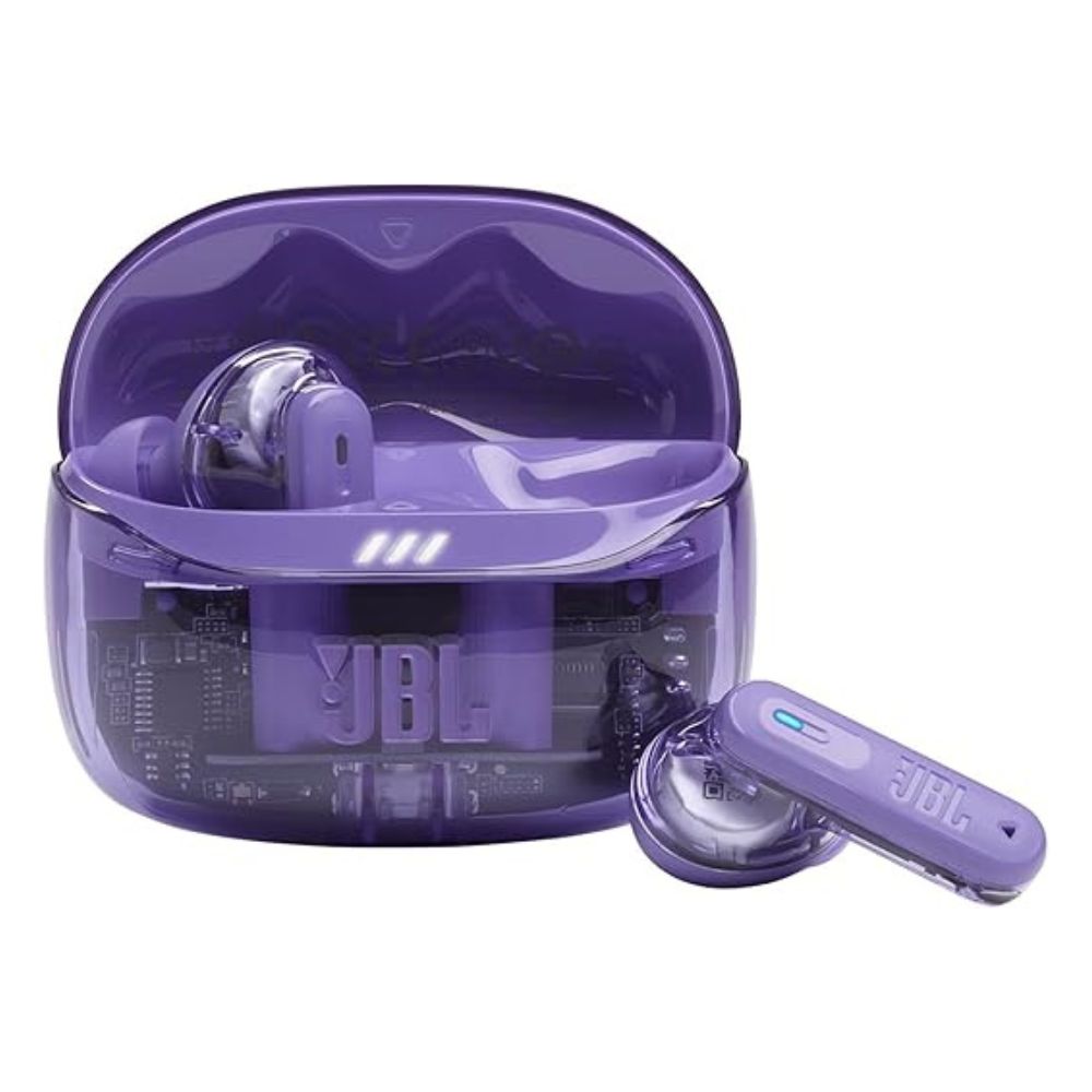 JBL Tune Beam True Wireless Earbuds (Ghost Edition) (Black), (Violet), (White)