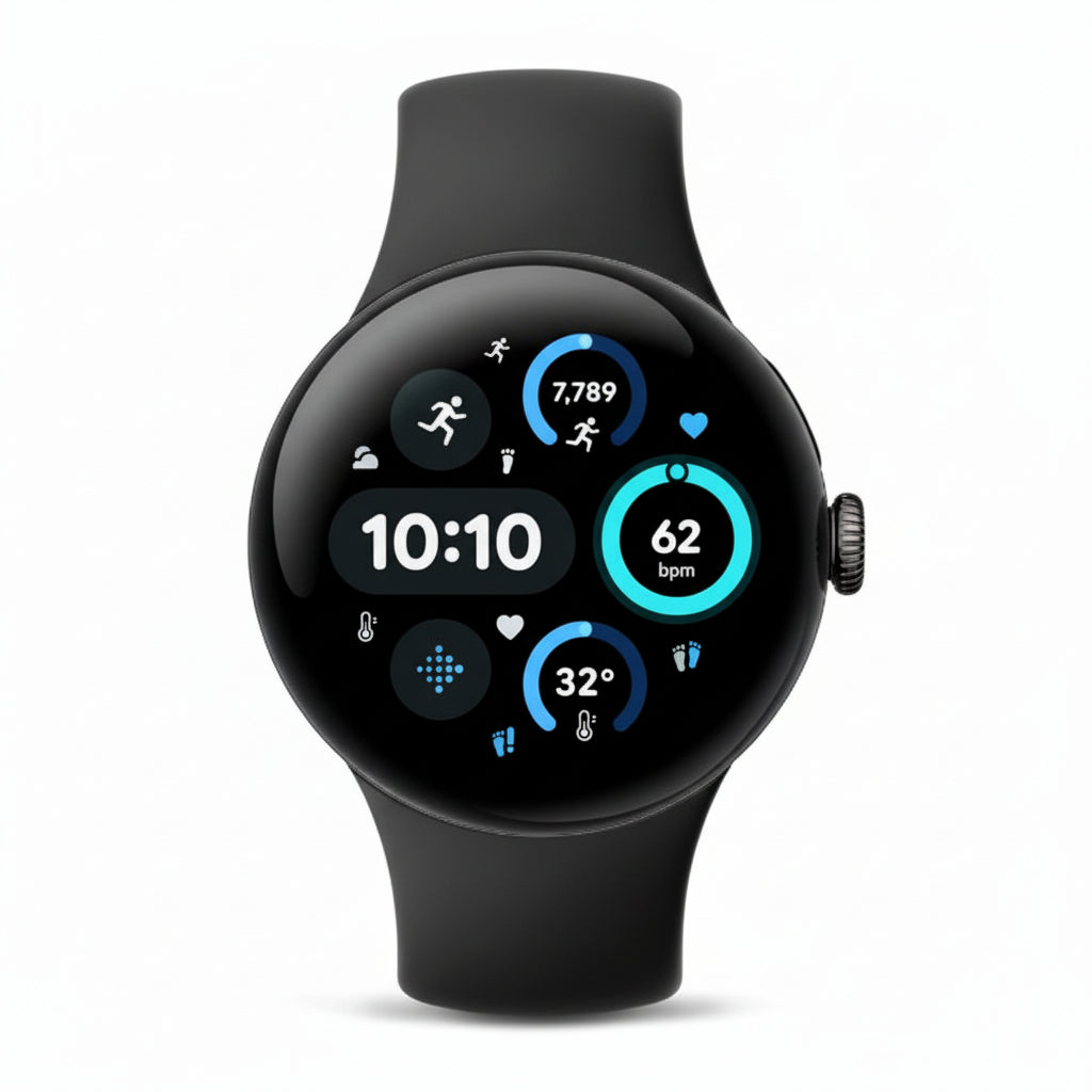 Google Pixel Watch 3 41 mm LTE -  Matte Black Case - Obsidian Band, Champagne Gold Case - Hazel Band, Silver Case - Rose Quartz Band Google