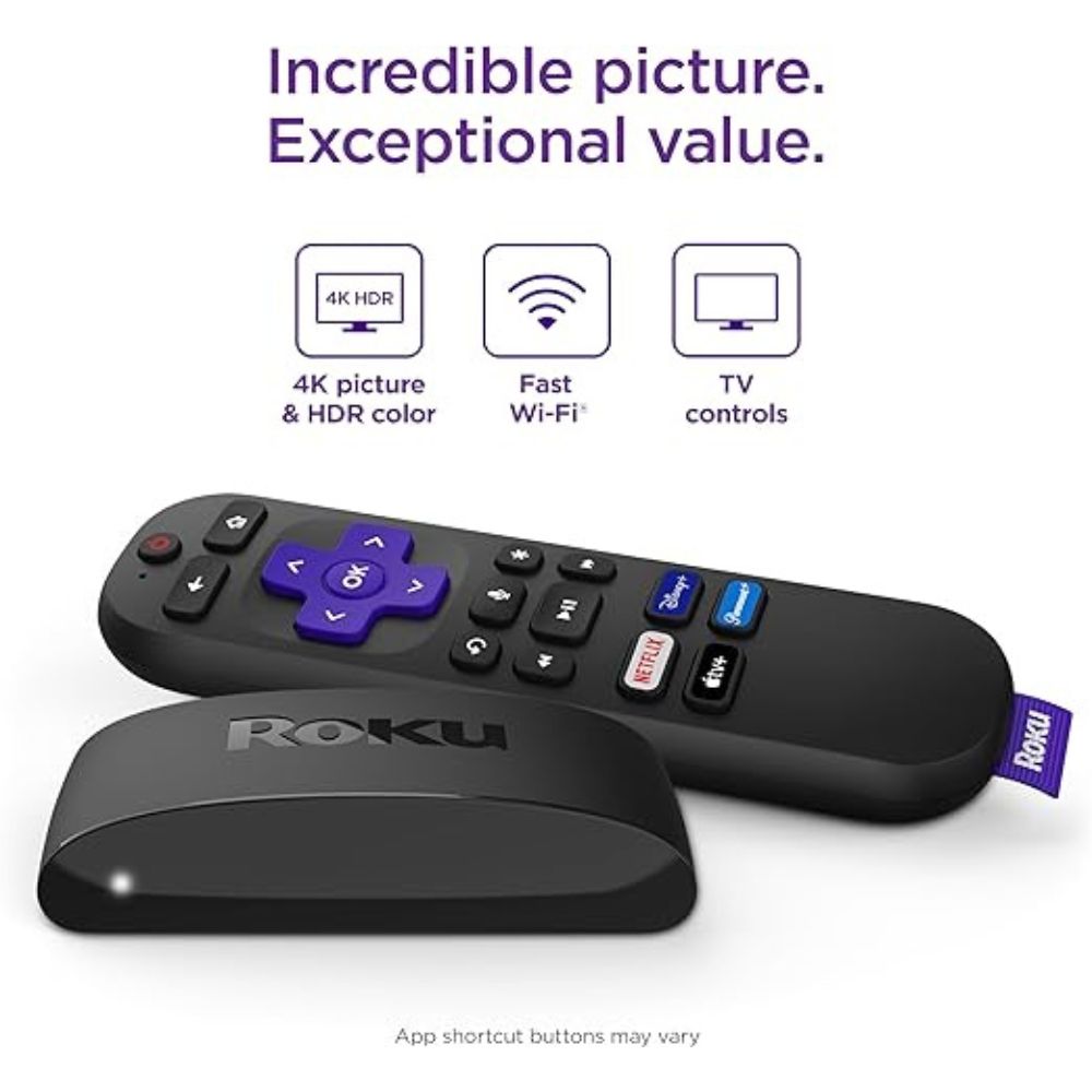 Roku Express 4K+ (2021) Wireless Streaming Voice Remote Media Player Device - Black Tristar Online