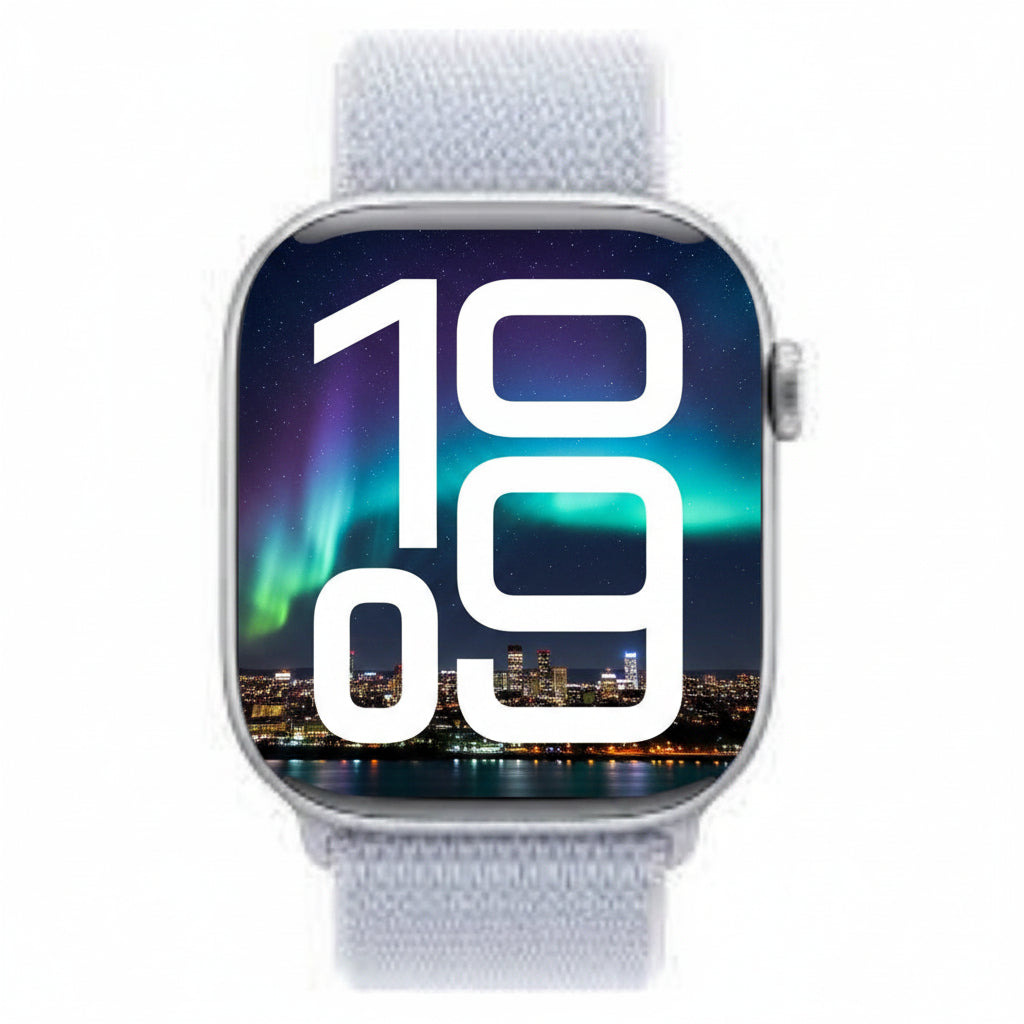Apple Watch S10 46 mm GPS + Cellular Silver Aluminium case Blue Cloud colour Sport Loop APPLE