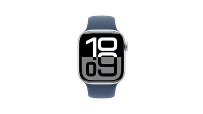 Apple Watch Series 10 GPS + Cellular 42mm Silver Aluminium Case with Denim Sport Band - AU Version Apple