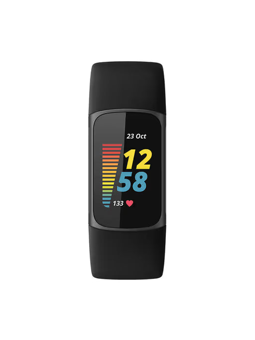 Fitbit Versa 5 Smart Fitness Watch - Black/Graphite - Pristine