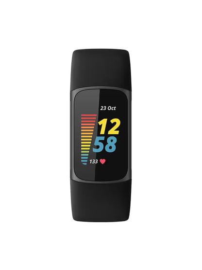 Fitbit Versa 5 Smart Fitness Watch - Black/Graphite - Pristine