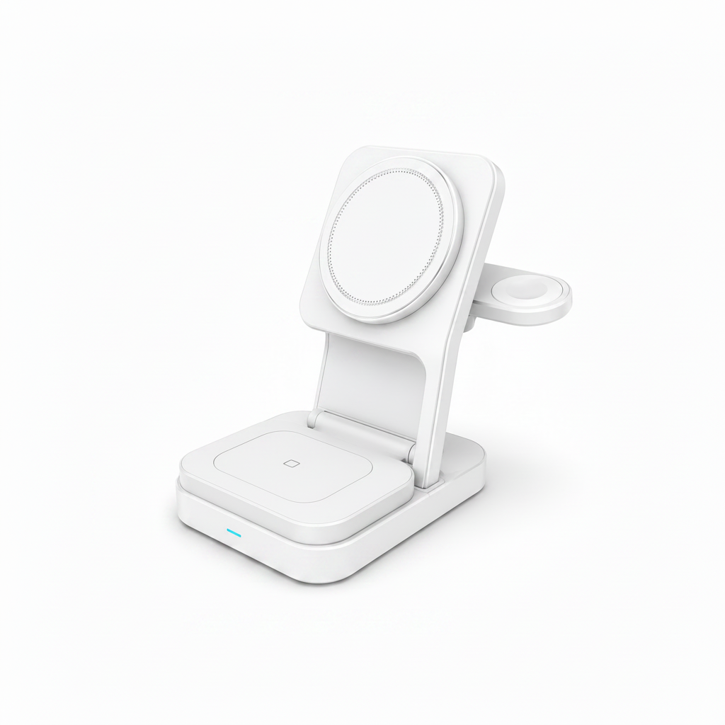 SPROUT Qi2 Magnetic 3-in-1 Wireless Charger – White - Fast Charging Stand for iPhone, Apple Watch & AirPods - Pristine - Refurbished SPROUT