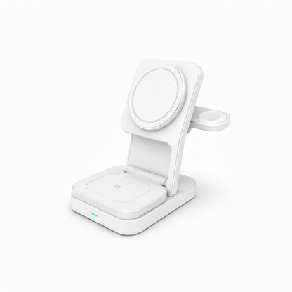 SPROUT Qi2 Magnetic 3-in-1 Wireless Charger – White - Fast Charging Stand for iPhone, Apple Watch & AirPods - Pristine - Refurbished SPROUT