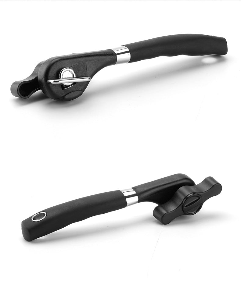 2pc Multifunctional Safe-Cut Can Opener - Smooth Edge, Ergonomic Handle(black) Tristar Online