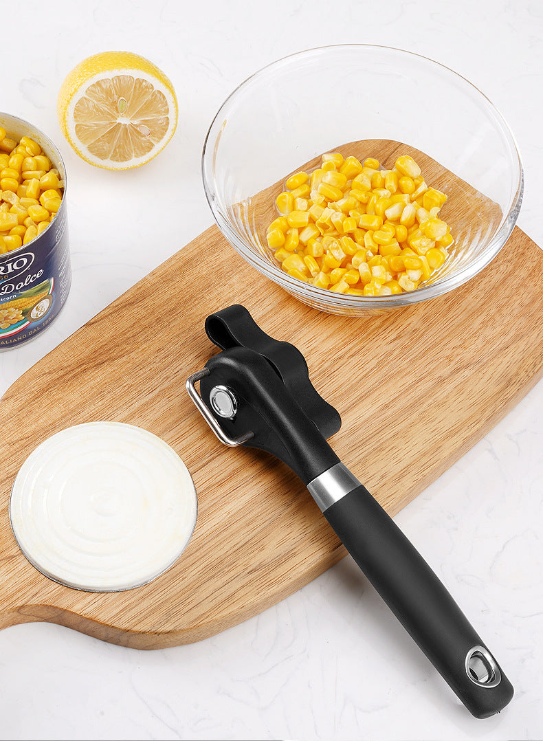 2pc Multifunctional Safe-Cut Can Opener - Smooth Edge, Ergonomic Handle(black) Tristar Online