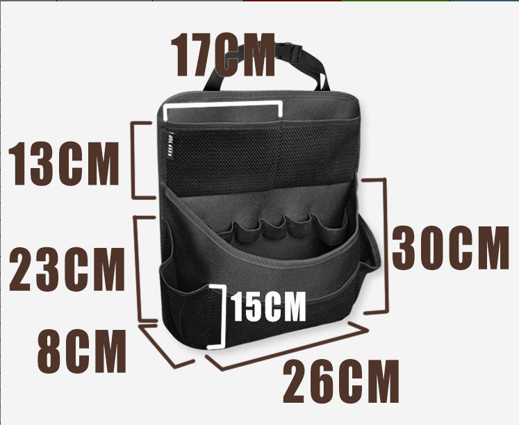 3 Pcs Black Premium Car Back Seat & Trunk Organizer - Multi-Pocket Hanging Storage Bag Tristar Online