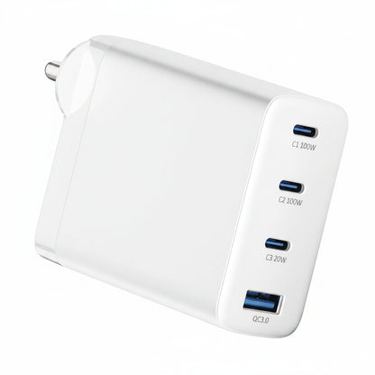 Sprout 100W Gan Wall Charger - Fast USB-C Multi-Device Charging Adapter - White