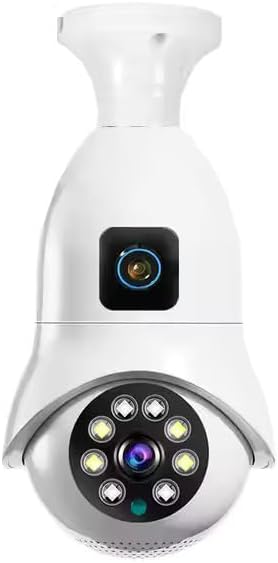 V380 Pro 4MP Waterproof IP Camera Dual Lens E27 New Bulb Full Color Night Vision Two Way Audio Outdoor Security Camera - Pristine - Refurbished Tristar