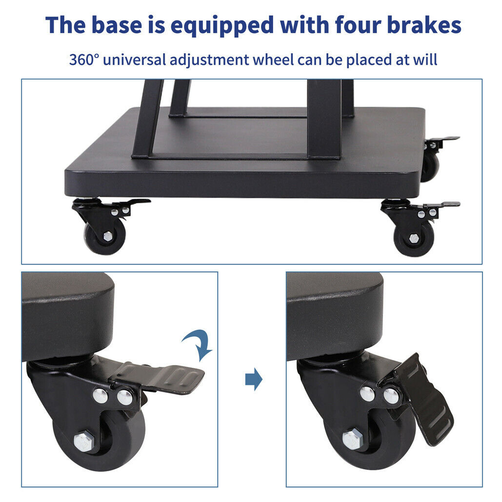 32-80 Rolling TV Stand with 2-Tier Shelf Adjustable Mount Tristar Online