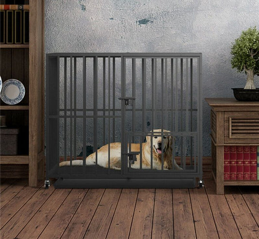 38 Heavy Duty Dog Cage Large XL XXL Pet Kennel on Wheels Tristar Online
