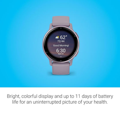Garmin vívoactive 5, Health and Fitness GPS Smartwatch, AMOLED Display, Up to 11 Days of Battery, Orchid