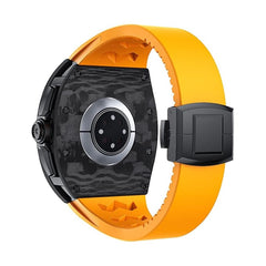 Trion Luxury Carbon Fiber Protective Case and Modification Kit Compatible with Apple Watch Series 8 (44mm) - Orange/Black Trion