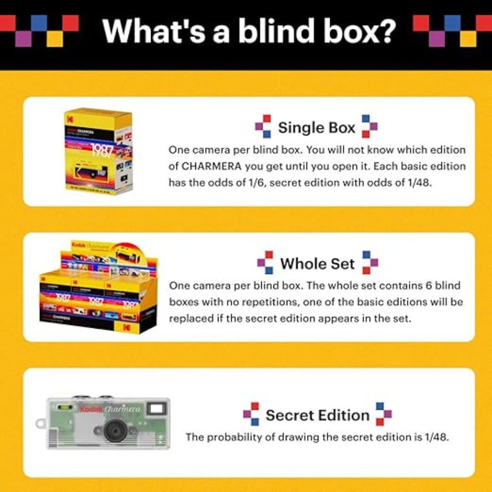 Kodak CHARMERA Keychain Mini Digital Camera - Collectable Blind Box - Single Box (1PC)