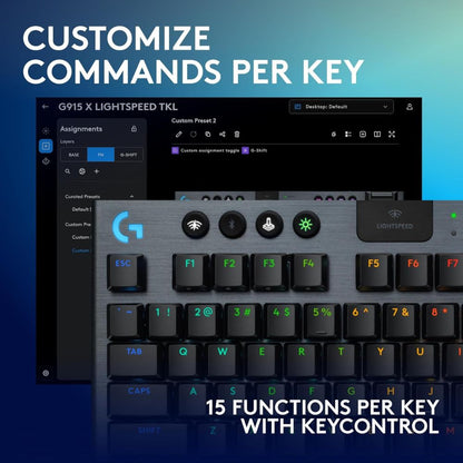 Logitech G915 X Lightspeed Wireless Gaming Keyboard Black