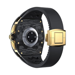 Trion Luxury Carbon Fiber Protective Case and Modification Kit Compatible with Apple Watch Ultra (49mm) - Black/Gold Trion