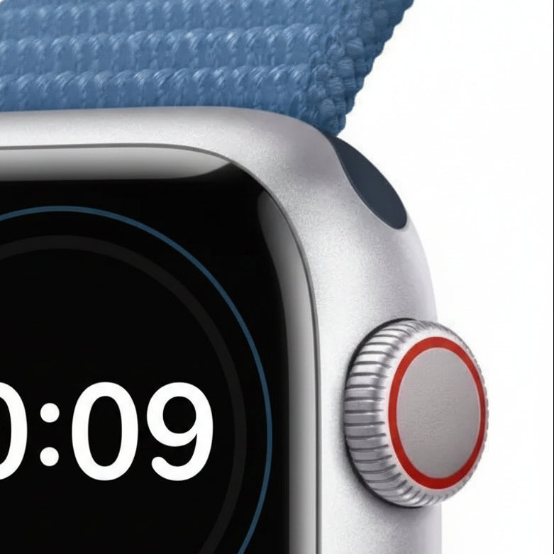 Apple Watch Series 9 41MM GPS + Cellular - Aluminum Case Silver Loop band - Winter Blue 100% Battery - Pristine - Refurbished Apple