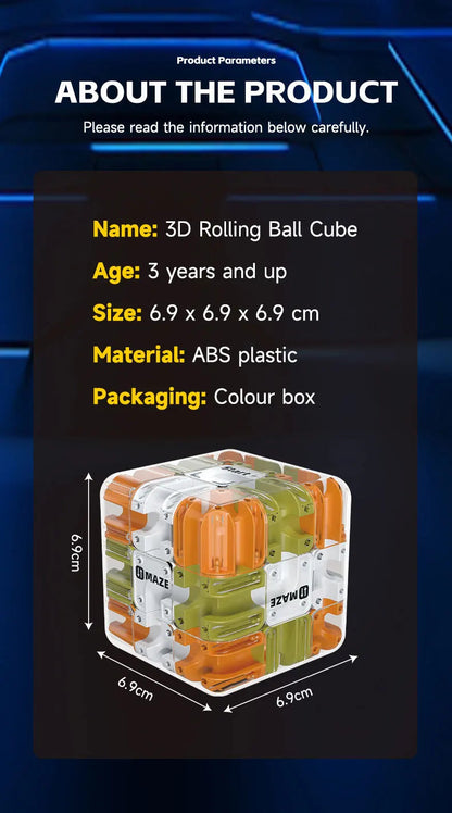 3D Maze Magic Cube Fidgeting Logical Thinking Anti Stress Puzzle Cube Tristar Online