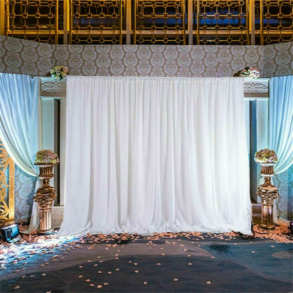 3x6m White Stage Curtain Backdrop Tristar Online