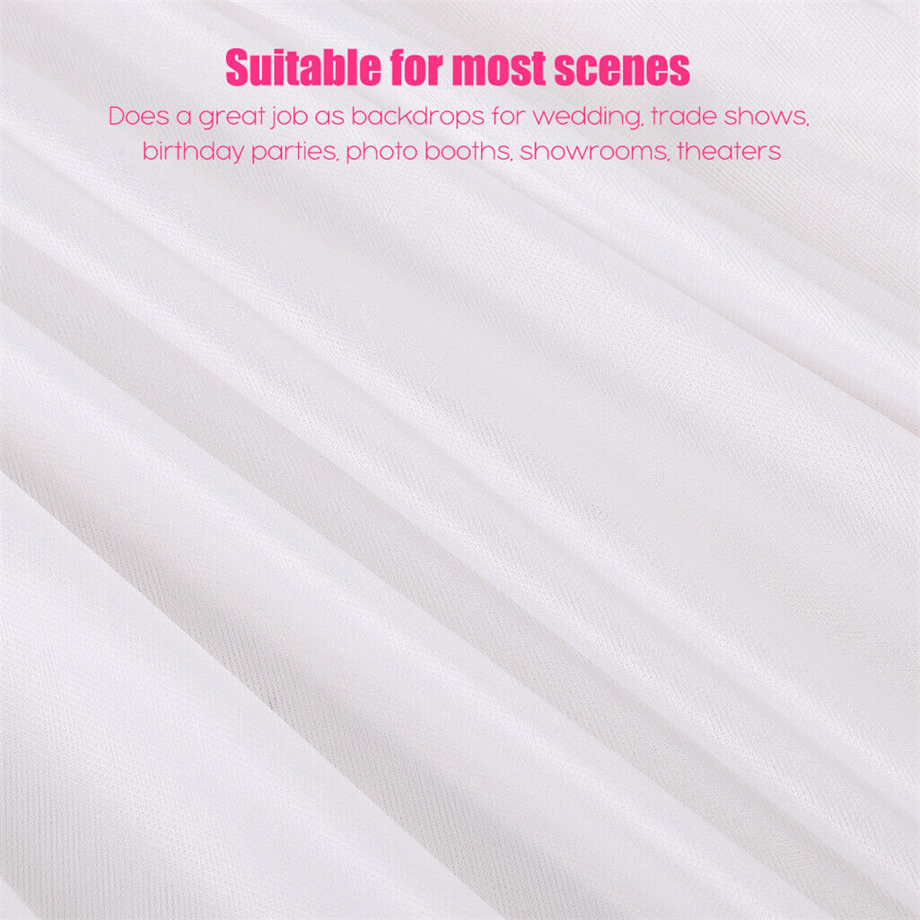 3x6m White Stage Curtain Backdrop Tristar Online