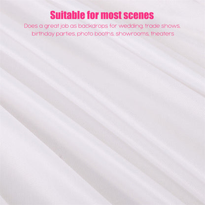 3x6m White Stage Curtain Backdrop Tristar Online