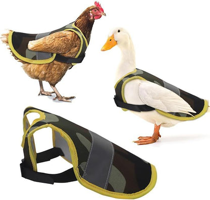 4 Pcs Fluorescent Green High Visibility Chicken & Duck Safety Vest - Reflective Poultry Jacket Tristar Online